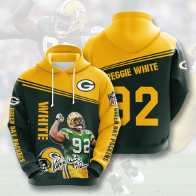 Reggie White Green Bay Packers Men And Women 3D Full Printing Hoodie Green Bay Packers 3D Full Printing Shirt