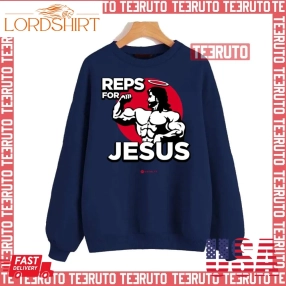 Reps For Jesus Gym Fitness Bodybuilding Broscience Life Unisex Sweatshirt