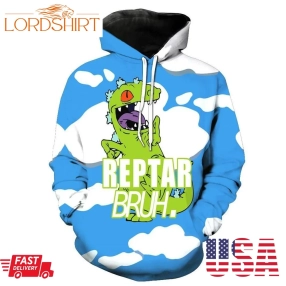 Reptar Bruh Rugrats Pullover And Zippered Hoodies Custom 3D Reptar Bruh Rugrats Graphic Printed 3D Hoodie For Men For Women