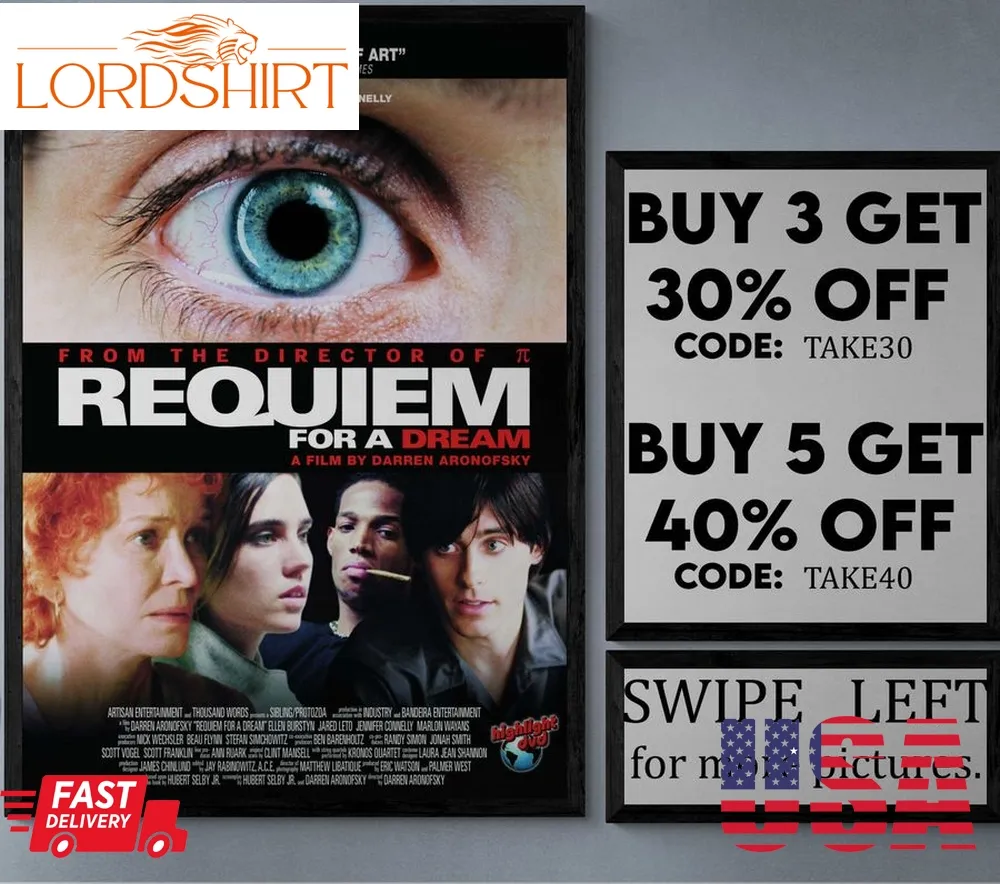 Requiem For A Dream   Movieshow Poster Wall Art   Printed & Shipped 846