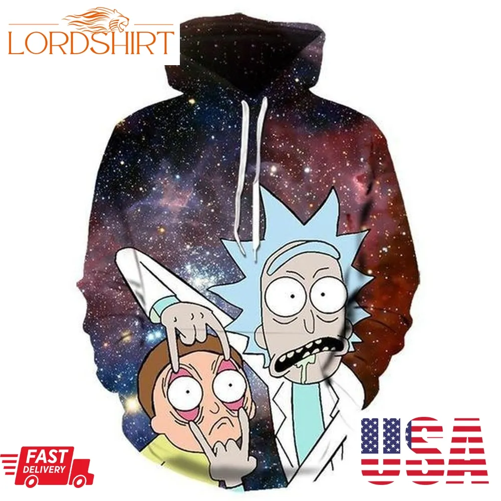 Rick And Morty Pilot Pullover And Zippered Hoodies Custom 3D Graphic Printed 3D Hoodie All Over Print Hoodie For Men For Women