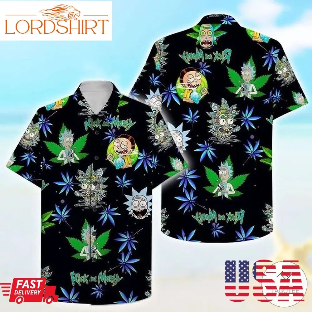 Rick And Morty Weed Hawaiian Shirt