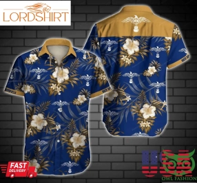 Rick Springfield Musician Gold Flowers Blue Hawaiian Shirt