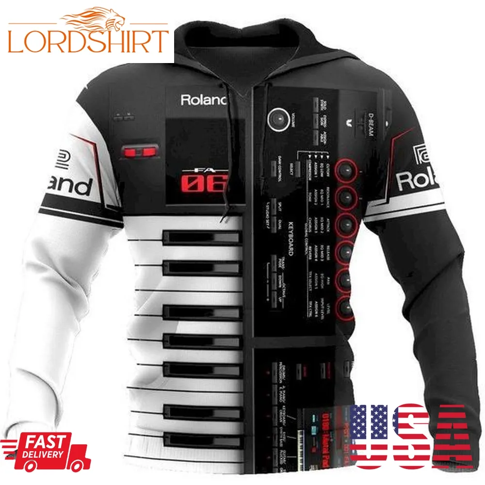 Roland Piano Music 3D Hoodie For Men For Women All Over Printed Hoodie