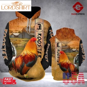 Rooster Ranch Grass 3D Hoodie For Men For Women All Over Printed Hoodie