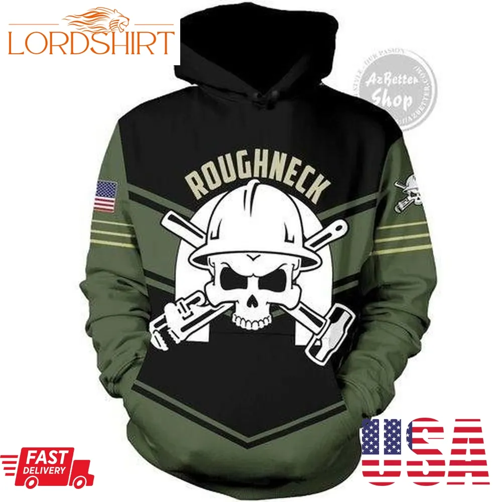 Roughneck Skull Usa 3D Hoodie For Men For Women All Over Printed Hoodie