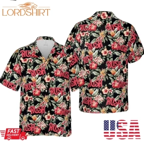 Rush Hawaiian Shirts, Rush Band Button Up Shirts, Music Rock Band Shirts, Tropical Shirts, Summer Shirt, Short Sleeve Hawaiian Shirt For Men