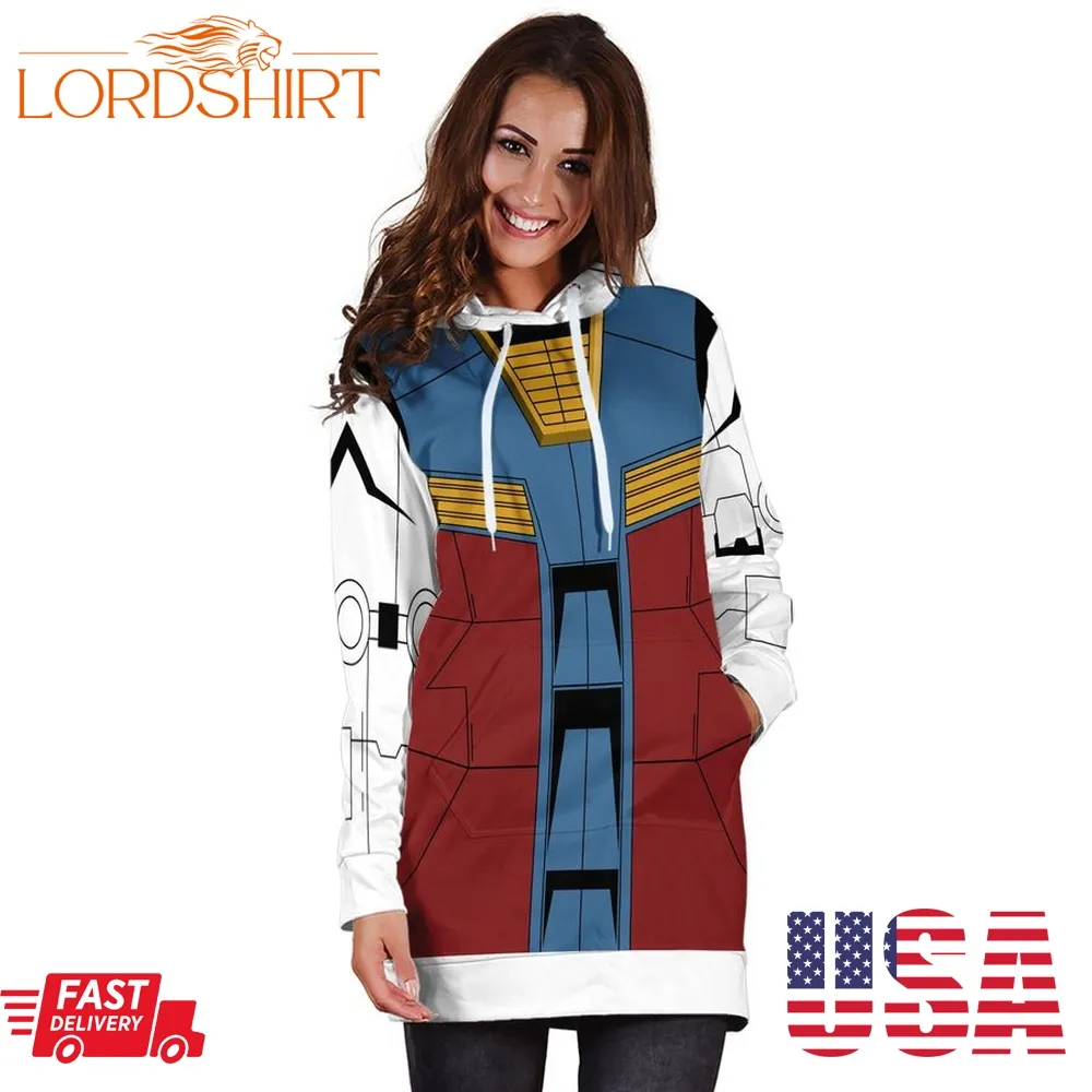 Rx 78 2 Gundam Custom Women Hoodie Dress Mobile Suit Gundam Cosplay Costume