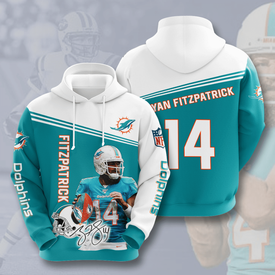 Ryan Fitzpatrick Miami Dolphins Men And Women 3D Full Printing Hoodie Miami Dolphins 3D Full Printing Shirt