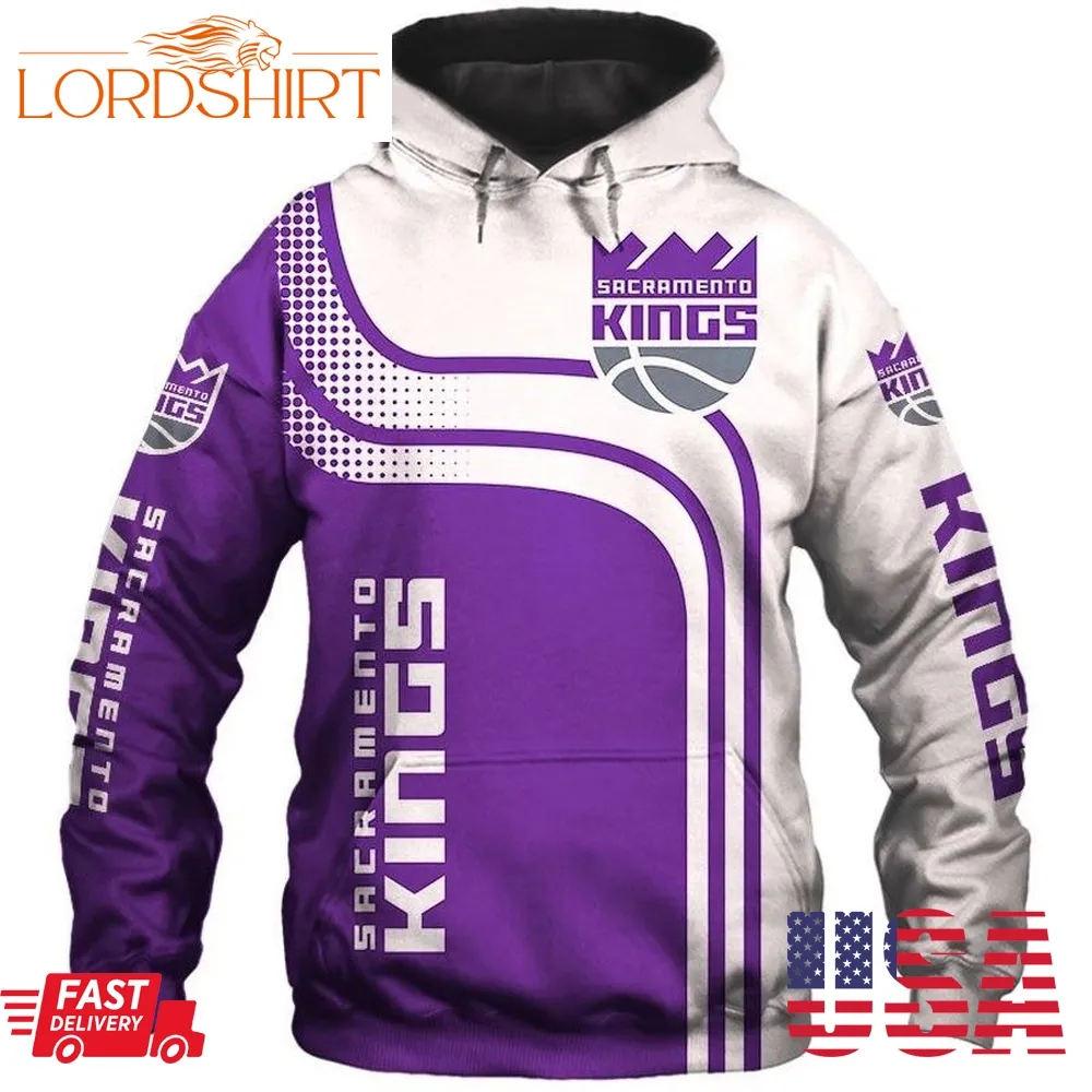 Sacramento Kings Pullover And Zippered Hoodies Custom 3D Sacramento Kings Graphic Printed 3D Hoodie All Over Print Hoodie For Men For Women