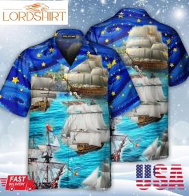 Sail Love Ocean And Sky Merry Christmas Hawaiian Shirt