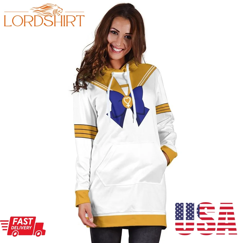 Sailor Venus Custom Women Hoodie Dress Sailor Moon Anime Cosplay Costume