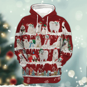 Samoyed Snow Christmas 3D Hoodie