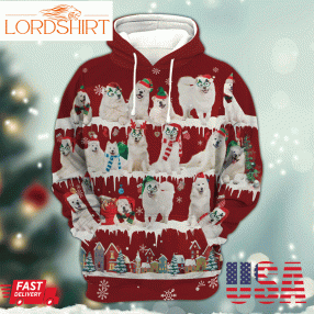 Samoyed Snow Christmas 3D Hoodiegif