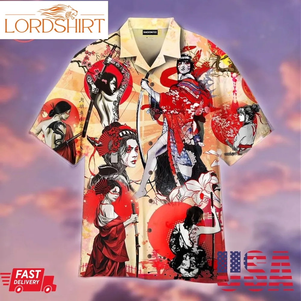 Samurai Girls Hawaiian Unisex Shirt