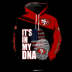 San Francisco 49Ers Full Print B1071 Hoodie Zipper For Men Women