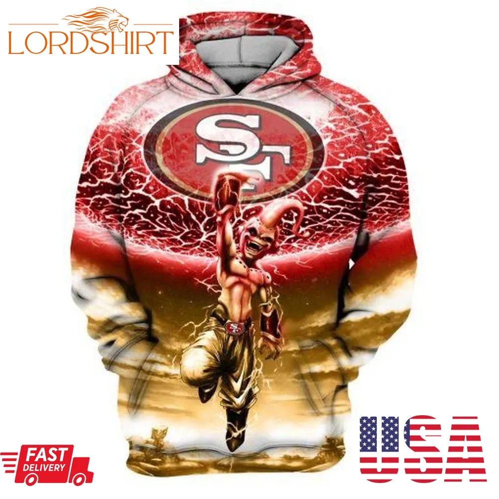 San Francisco 49Ers Kid Buu Dragon Ball Z Men And Women 3D Full Printing Hoodie Zip Hoodie Sweatshirt T Shirt San Francisco 49Ers 3D Full Printing Hoodie Shirt