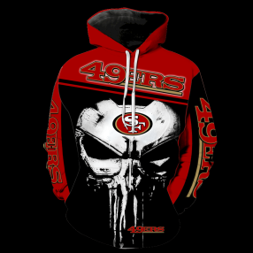 San Francisco 49Ers Punisher New Skull Full All Over Print K1213 Hoodie Zipper