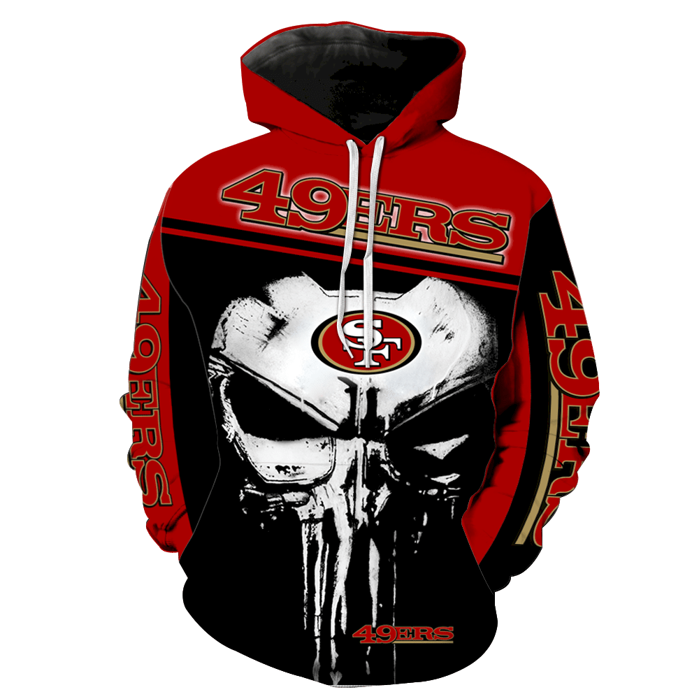 San Francisco 49Ers Punisher New Skull Full All Over Print K1213 Hoodie Zipper