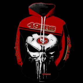 San Francisco 49Ers Punisher Skull New Full All Over Print V1432 Hoodie Zipper