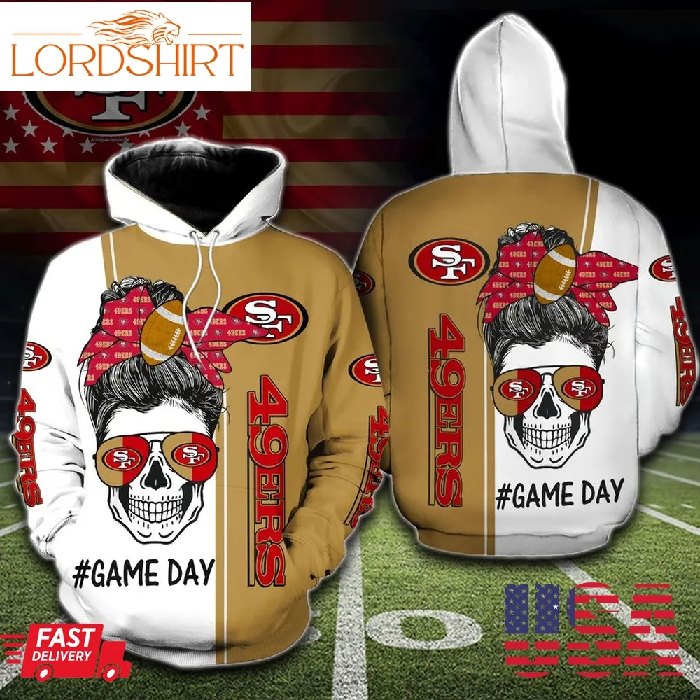 San Francisco 49Ers Skull Girl Game Day Hoodie