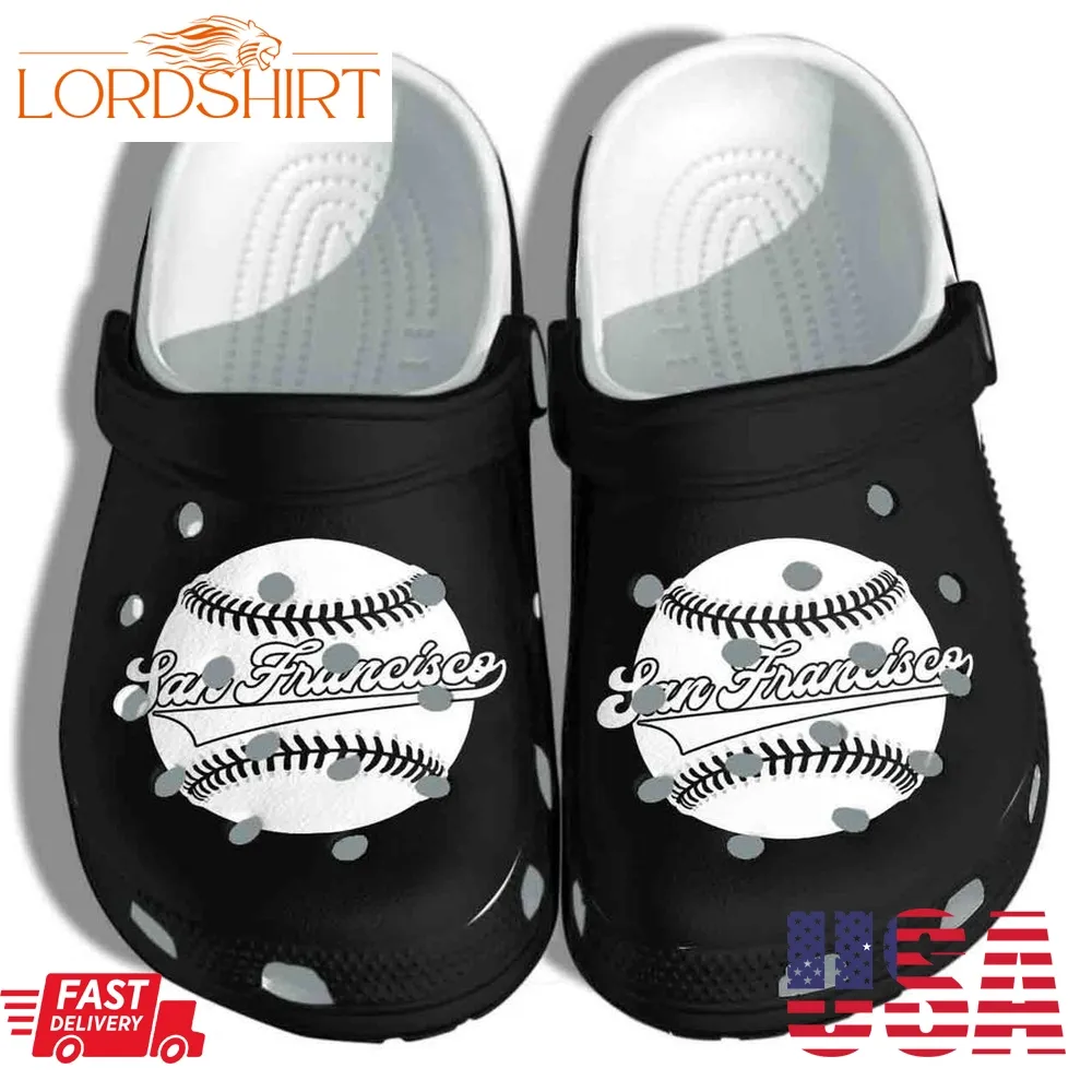 San Francisco Baseball Shoes Crocs   Sport Clog Birthday Gift Man Women