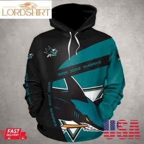 San Jose Sharks Ice Hockey Team Pullover And Zippered Hoodies Custom 3D Graphic Printed 3D Hoodie All Over Print Hoodie For Men For Women