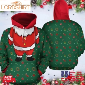 Santa Cosplay Christmas 3D Hoodie For Men Women S To 5Xl