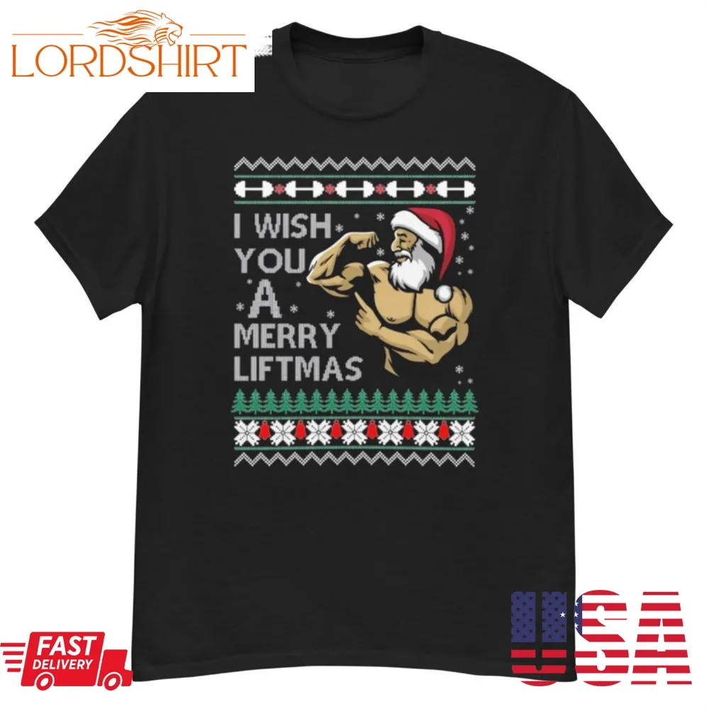 Santa Fitness Workout Christmas Shirt