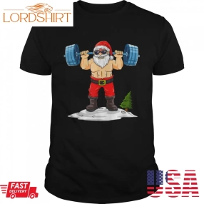 Santa Weightlifting Christmas Fitness Christmas Toddler 2022 T Shirt