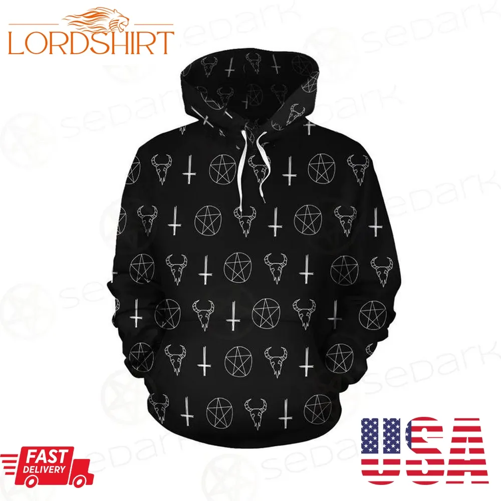 Satanic Symbol 3D Hoodie For Men For Women All Over Printed Hoodie