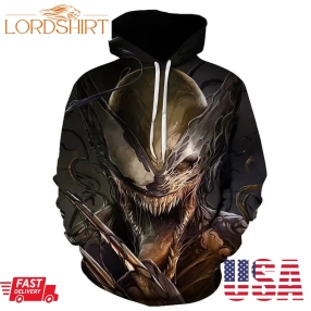 Scary New Venom Skull Pullover And Zippered Hoodies Custom 3D Graphic Printed 3D Hoodie All Over Print Hoodie For Men For Women