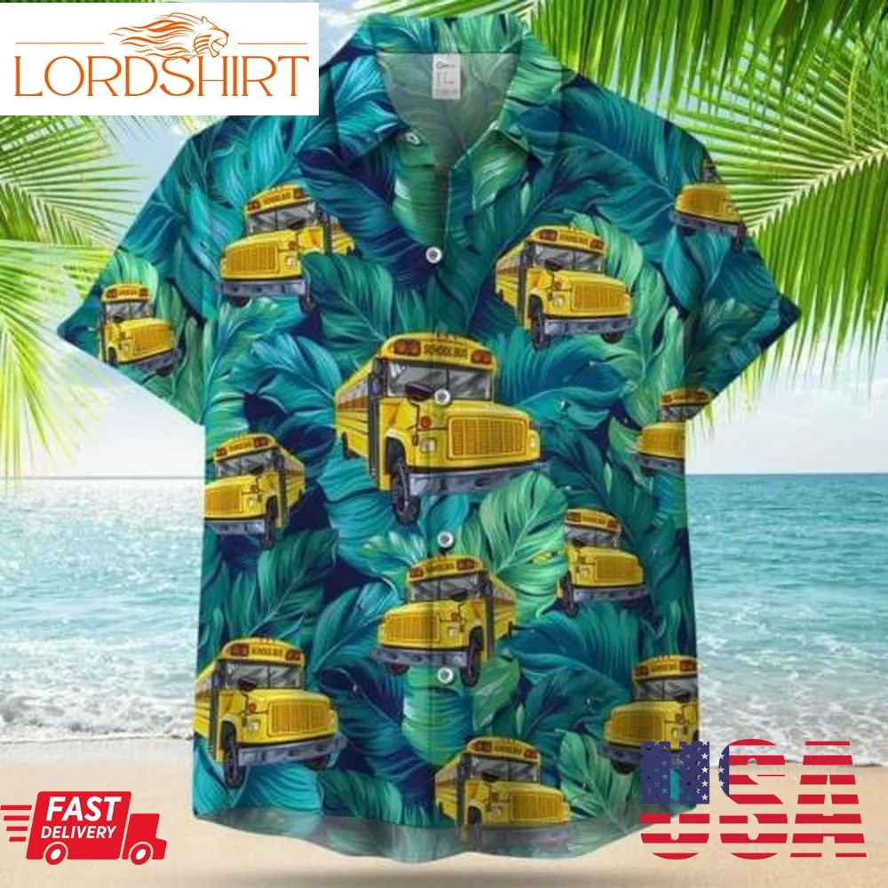 School Bus Back To Summer Hawaiian Shirt