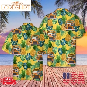 School Bus Driver Beach Holiday Unisex Summer Hawaiian Shirt