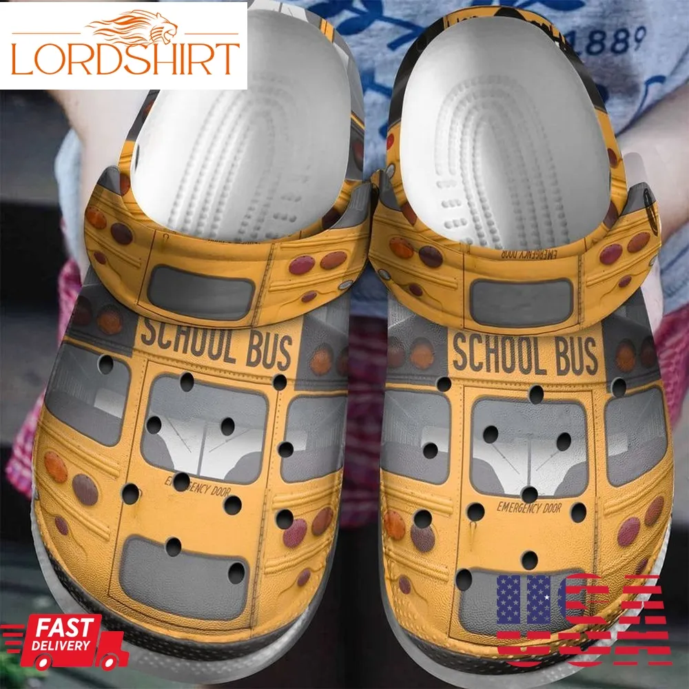 School Bus Driver Personalized Clog Custom Crocs Comfortablefashion Style Comfortable For Women Men Kid Print 3D Emergency Door