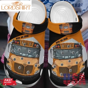 School Bus Driver Personalized Clog Custom Crocs Comfortablefashion Style Comfortable For Women Men Kid Print 3D Powerful Orange