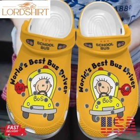 School Bus Driver Personalized Clog Custom Crocs Comfortablefashion Style Comfortable For Women Men Kid Print 3D World Best Bus Driver