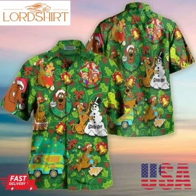 Scooby Doo Button Up Christmas Hawaiian Shirt