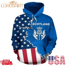 Scottish American 3D Hoodie For Men For Women All Over Printed Hoodie