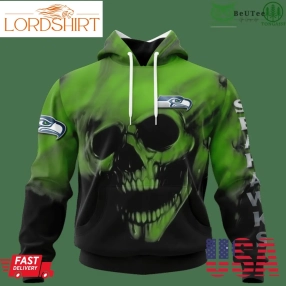 Seahawks Fading Skull American Football 3D Hoodie Sweatshirt Nfl