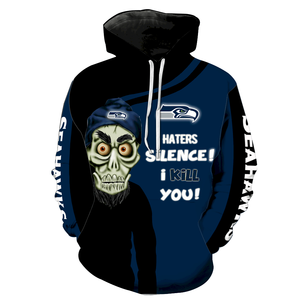 Seattle Seahawks New Skull Full All Over Print K1212 Hoodie Zipper