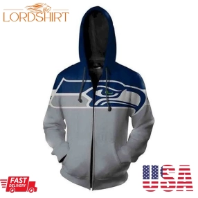 Seattle Seahawks Nfl Football Big Logo Men And Women 3D Hoodie