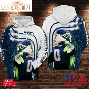 Seattle Seahawks Nfl Football Blue 3D Hoodie Sweatshirt For Fans Men Women Seattle Seahawks All Over Printed Hoodie Seattle Seahawks 3D Full Printing Shirt