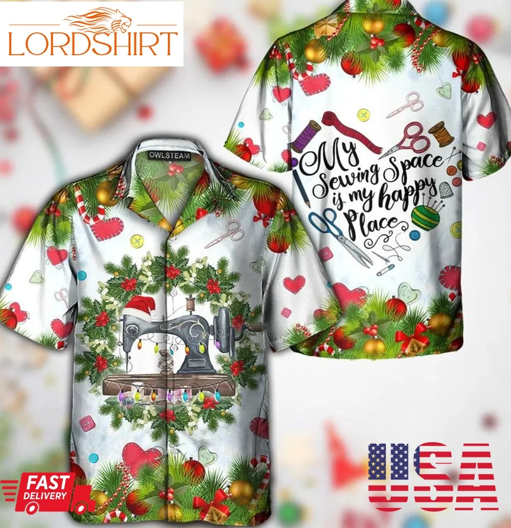 Sewing Machine Christmas Hawaiian Shirt