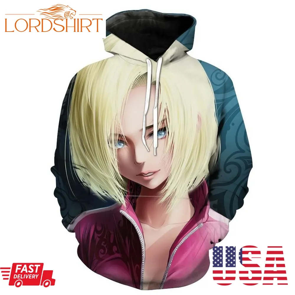 Sexy Android 18 Android 18 Dragon Ball Hoodie 3D