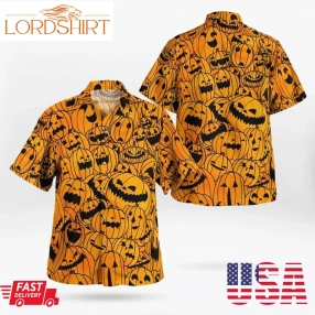Shade Of Pumpkins Cute Happy Halloween Spooky 3D Hawaii Shirt, Aloha Tactical Hawaiian Shirts
