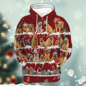 Shar Pei Snow Christmas 3D Hoodie