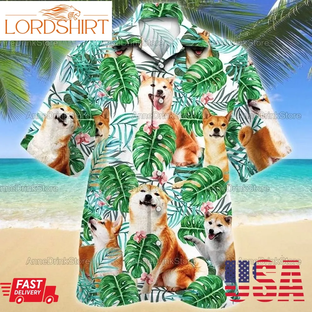 Shiba Hawaiian Shirts, Summer Shirts, Shiba Shirt, Shiba Lover, Dog Lover Shirts, Gift For Her, Gift For Him Pht282106a12