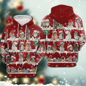 Shih Tzu Snow Christmas 3D Hoodie