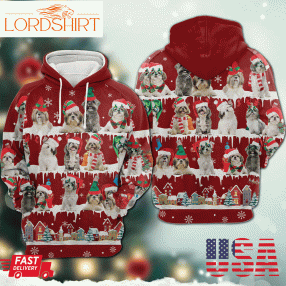 Shih Tzu Snow Christmas 3D Hoodiegif